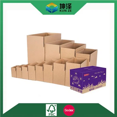 Cajas de correo corrugado de colores