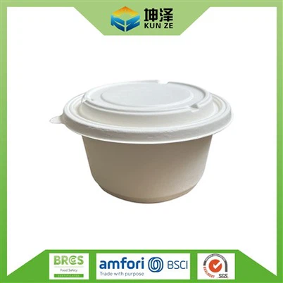 Tazones desechables compostables