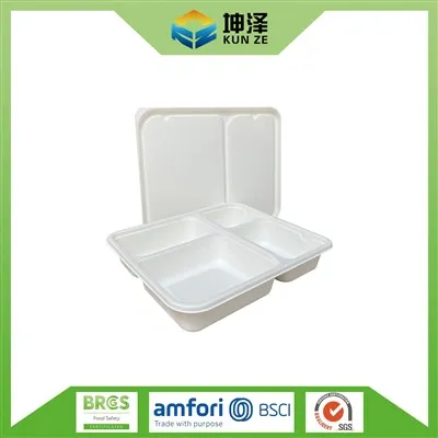 Bandeja de comida de caña de azúcar