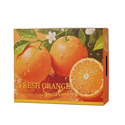 Caja de cartón naranja